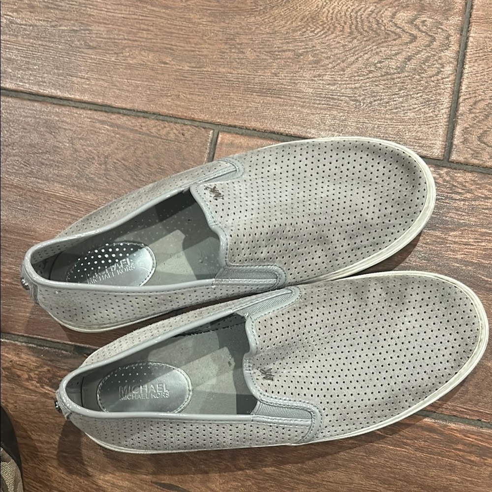 Michael Kors Gray Loafers Breathable Mesh Slip-Ons